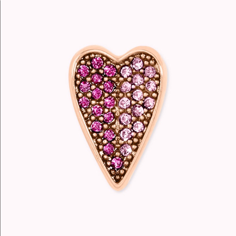 *Pink Pave Heart Charm* KEEP COLLECTIVE Retired Rose Gold